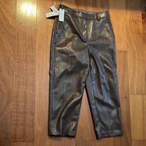 Aritzia Babaton vegan brown leather size 6